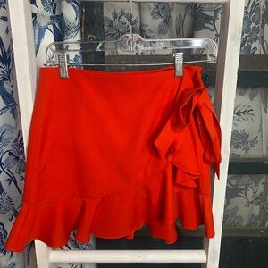 TCEC Vibrant Orange Asymmetrical Skirt